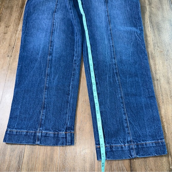 LOFT High Rise Straight Leg Jeans Medium Blue Utility - Picture 10 of 13